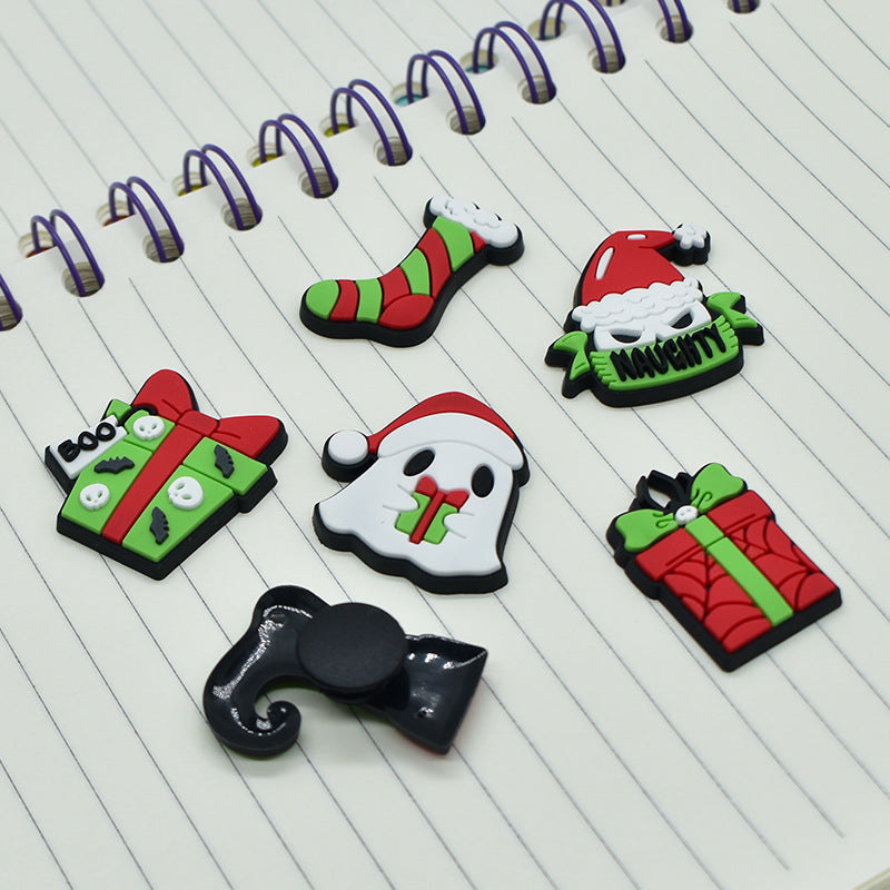 Christmas Halloween Mixed Theme PVC Clog Shoe Charms | Removable Shoe Decor Accessories 14 Pack