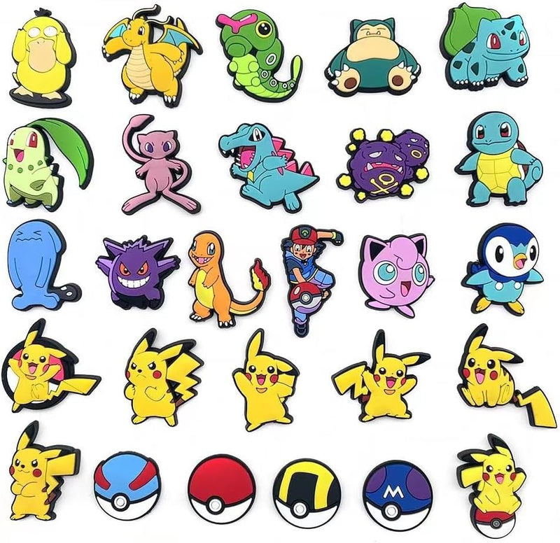27Pack Pokemon Jibbitz PVC Shoe Charms for Crocs Clog Accessories